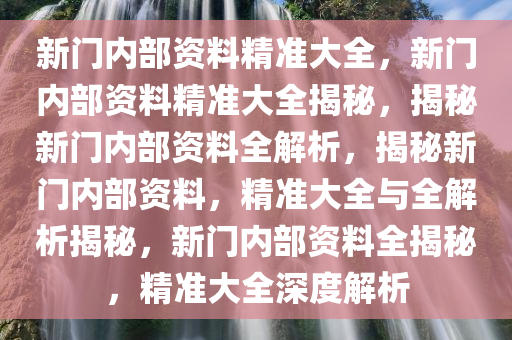 新门内部资料精准大全最新章节免费046期 10-23-36-38-43-46M：27,新门内部资料精准大全最新章节免费第046期详解，揭秘神秘之门背后的秘密